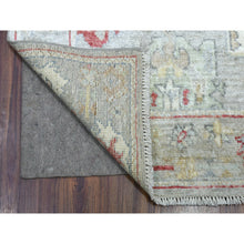 Load image into Gallery viewer, 2&#39;10&quot;x17&#39; Gray Afghan Angora Oushak With Touches Of Red Hand Knotted Natural Wool Oriental Xl Runner Rug FWR420708