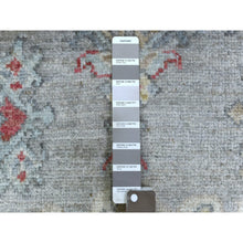 Load image into Gallery viewer, 2&#39;10&quot;x17&#39; Gray Afghan Angora Oushak With Touches Of Red Hand Knotted Natural Wool Oriental Xl Runner Rug FWR420708