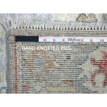 Load image into Gallery viewer, 2&#39;10&quot;x17&#39; Gray Afghan Angora Oushak With Touches Of Red Hand Knotted Natural Wool Oriental Xl Runner Rug FWR420708