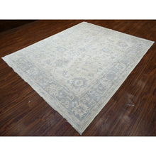 Load image into Gallery viewer, 8&#39;1&quot;x9&#39;8&quot; Gray Afghan Angora Oushak Hand Knotted With All Over Beautiful Design Natural Wool Oriental Rug FWR420750