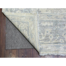 Load image into Gallery viewer, 8&#39;1&quot;x9&#39;8&quot; Gray Afghan Angora Oushak Hand Knotted With All Over Beautiful Design Natural Wool Oriental Rug FWR420750