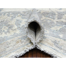 Load image into Gallery viewer, 8&#39;1&quot;x9&#39;8&quot; Gray Afghan Angora Oushak Hand Knotted With All Over Beautiful Design Natural Wool Oriental Rug FWR420750