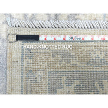 Load image into Gallery viewer, 8&#39;1&quot;x9&#39;8&quot; Gray Afghan Angora Oushak Hand Knotted With All Over Beautiful Design Natural Wool Oriental Rug FWR420750
