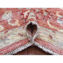 Load image into Gallery viewer, 11&#39;9&quot;x14&#39;8&quot; Coral Pink Hand Knotted Afghan Angora Oushak With Beautiful Leaf Design Natural Wool Oriental Rug FWR420840