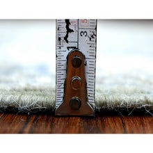 Load image into Gallery viewer, 2&#39;5&quot;x11&#39;7&quot; Hand Knotted Silver Gray Afghan Peshawar With Northwest Persian Design Soft And Pliable Wool Oriental Runner Rug FWR420948