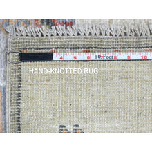 Load image into Gallery viewer, 3&#39;x12&#39; Hand Knotted Gray Anatolian Village Inspired With Large Medallions Design Extra Soft Wool Oriental Wide Runner Rug FWR421086