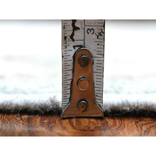 Load image into Gallery viewer, 3&#39;x13&#39;7&quot; Gray, Afghan Angora Ushak With All Over Motifs, Pure Wool, Hand Knotted, Oriental Runner Rug FWR421128