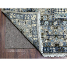Load image into Gallery viewer, 6&#39;x9&#39;5&quot; Gray Afghan Peshawar With Mamluk Design Soft And Pliable Wool Hand Knotted Oriental Rug FWR421326