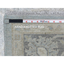 Load image into Gallery viewer, 6&#39;x8&#39;9&quot; Hand Knotted Gray Stone Wash Peshawar With All Over Motifs Extra Soft Wool Oriental Rug FWR421518