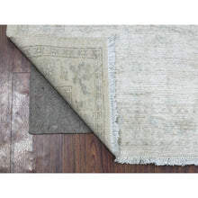 Load image into Gallery viewer, 2&#39;7&quot;x5&#39;10&quot; Ivory Stone Wash Hand Knotted Peshawar With Subtle Design Soft Afghan Wool Oriental Runner Rug FWR421608