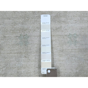 2'7"x5'10" Ivory Stone Wash Hand Knotted Peshawar With Subtle Design Soft Afghan Wool Oriental Runner Rug FWR421608