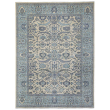 Load image into Gallery viewer, 9&#39;x11&#39;10&quot; Ivory Afghan Peshawar with All Over Motifs Organic Wool Hand Knotted Oriental Rug FWR421902