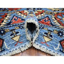 Load image into Gallery viewer, 9&#39;8&quot;x12&#39;4&quot; Hand Knotted Blue Afghan Ersari With Geometric Design Afghan Wool Oriental Rug FWR421926