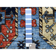 Load image into Gallery viewer, 9&#39;8&quot;x12&#39;4&quot; Hand Knotted Blue Afghan Ersari With Geometric Design Afghan Wool Oriental Rug FWR421926