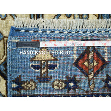 Load image into Gallery viewer, 9&#39;8&quot;x12&#39;4&quot; Hand Knotted Blue Afghan Ersari With Geometric Design Afghan Wool Oriental Rug FWR421926