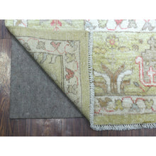 Load image into Gallery viewer, 8&#39;x9&#39;9&quot; Lime Green, Afghan Angora Ushak With Cypress And Willow Tree Design, Natural Wool Hand Knotted, Oriental Rug FWR422982