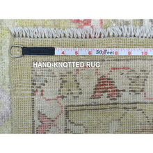 Load image into Gallery viewer, 8&#39;x9&#39;9&quot; Lime Green, Afghan Angora Ushak With Cypress And Willow Tree Design, Natural Wool Hand Knotted, Oriental Rug FWR422982