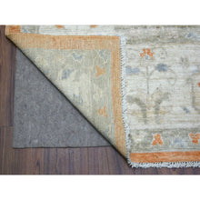 Load image into Gallery viewer, 7&#39;10&quot;X10&#39;2&quot; Burnt Orange, Natural Wool, Afghan Angora Oushak with Cypress and Willow Tree Design, Hand Knotted, Oriental Rug FWR423450