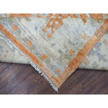 Load image into Gallery viewer, 7&#39;10&quot;x10&#39;2&quot; Burnt Orange, Natural Wool, Afghan Angora Oushak With Cypress And Willow Tree Design, Hand Knotted, Oriental Rug FWR423450