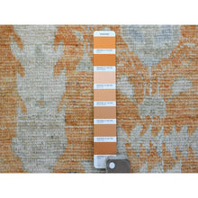 Load image into Gallery viewer, 7&#39;10&quot;x10&#39;2&quot; Burnt Orange, Natural Wool, Afghan Angora Oushak With Cypress And Willow Tree Design, Hand Knotted, Oriental Rug FWR423450