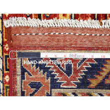 Load image into Gallery viewer, 2&#39;8&quot;x9&#39;7&quot; Coral Red, Afghan Ersari With Bijar Garus Design, Ancient Animal Figurines, Natural Dyes, Densely Woven, Extra Soft Wool, Hand Knotted, Runner Oriental Rug FWR423708