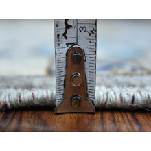 Load image into Gallery viewer, 4&#39;1&quot;x9&#39;7&quot; Light Gray, Turkeman Ersari With Prayer Design Natural Dyes, Densely Woven Pure Wool Hand Knotted, Wide Runner Oriental Rug FWR423822