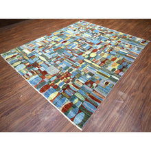 Load image into Gallery viewer, 8&#39;x9&#39;9&quot; Colorful Hand Knotted, Afghan Kashkuli Gabbeh With Arts And Crafts Design, Natural Dyes, Hand Spun Wool, Oriental Rug FWR424164