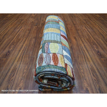 Load image into Gallery viewer, 8&#39;x9&#39;9&quot; Colorful Hand Knotted, Afghan Kashkuli Gabbeh With Arts And Crafts Design, Natural Dyes, Hand Spun Wool, Oriental Rug FWR424164