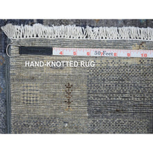 Load image into Gallery viewer, 5&#39;4&quot;x7&#39;9&quot; Mix Of Blue, Gray And Ivory Afghan Kashkuli Gabbeh With Pictorial Design, Hand Knotted, Natural Wool Oriental Rug FWR424188