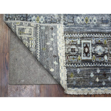 Load image into Gallery viewer, 5&#39;x6&#39;6&quot; Gray, Soft and Shiny Wool, Afghan Kashkuli Gabbeh, Influenced by Motifs in Nature, Hand Knotted, Natural Dyes, Oriental Rug FWR424206