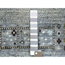 Load image into Gallery viewer, 5&#39;x6&#39;6&quot; Gray, Soft and Shiny Wool, Afghan Kashkuli Gabbeh, Influenced by Motifs in Nature, Hand Knotted, Natural Dyes, Oriental Rug FWR424206