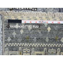 Load image into Gallery viewer, 5&#39;x6&#39;6&quot; Gray, Soft and Shiny Wool, Afghan Kashkuli Gabbeh, Influenced by Motifs in Nature, Hand Knotted, Natural Dyes, Oriental Rug FWR424206