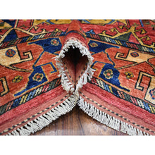 Load image into Gallery viewer, 8&#39;8&quot;x11&#39;7&quot; Coral Red Hand Knotted, Turkeman Ersari With Geometric Medallions Block Design, Natural Dyes Pure Wool Oriental Rug FWR424254