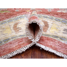 Load image into Gallery viewer, 12&#39;x16&#39; Coral Red, Afghan Angora Ushak With All Over Motifs, Hand Knotted, Pure Wool Oversized Oriental Rug FWR424506