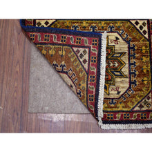 Load image into Gallery viewer, 2&#39;x3&#39; Navy Blue, Turkeman Ersari With Tribal Medallion Design, Natural Dyes, Hand Knotted Pure Wool Oriental Rug FWR424572