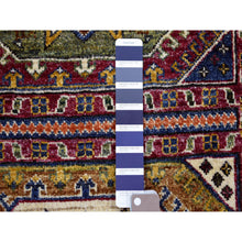 Load image into Gallery viewer, 2&#39;x3&#39; Navy Blue, Turkeman Ersari With Tribal Medallion Design, Natural Dyes, Hand Knotted Pure Wool Oriental Rug FWR424572