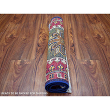 Load image into Gallery viewer, 2&#39;x3&#39; Navy Blue, Turkeman Ersari With Tribal Medallion Design, Natural Dyes, Hand Knotted Pure Wool Oriental Rug FWR424572