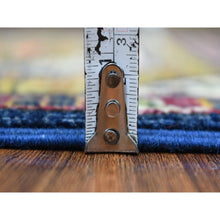 Load image into Gallery viewer, 2&#39;x3&#39; Navy Blue, Turkeman Ersari With Tribal Medallion Design, Natural Dyes, Hand Knotted Pure Wool Oriental Rug FWR424572