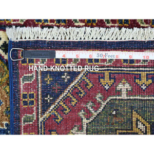 2'x3' Navy Blue, Turkeman Ersari With Tribal Medallion Design, Natural Dyes, Hand Knotted Pure Wool Oriental Rug FWR424572