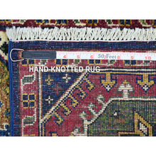 Load image into Gallery viewer, 2&#39;x3&#39; Navy Blue, Turkeman Ersari With Tribal Medallion Design, Natural Dyes, Hand Knotted Pure Wool Oriental Rug FWR424572