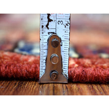 Load image into Gallery viewer, 3&#39;1&quot;x5&#39;1&quot; Coral Red, Natural Dyes Hand Knotted Afghan Ersari With Ancient Animal Figurines Densely Woven, Soft And Shiny Wool Oriental Rug FWR424698