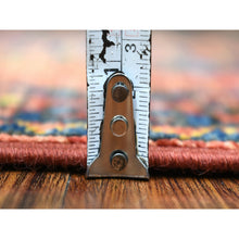 Load image into Gallery viewer, 2&#39;1&quot;x3&#39;5&quot; Coral Red, Hand Knotted, Afghan Ersari With Elephant Feet Design, Natural Dyes, Pure Wool Oriental Rug FWR424818