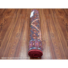 Load image into Gallery viewer, 2&#39;x3&#39;1&quot; Brick Red Turkeman Ersari With Prayer Design, Natural Dyes, Hand Knotted, Soft And Shiny Wool Oriental Rug FWR424902