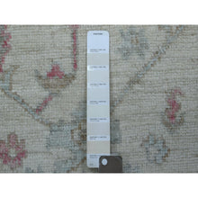 Load image into Gallery viewer, 2&#39;9&quot;x12&#39;3&quot; Ivory, Afghan Angora Oushak With Large Leaf Design, Organic Wool, Hand Knotted Runner Oriental Rug FWR425340