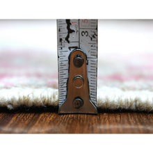 Load image into Gallery viewer, 2&#39;9&quot;x12&#39;3&quot; Ivory, Afghan Angora Oushak With Large Leaf Design, Organic Wool, Hand Knotted Runner Oriental Rug FWR425340