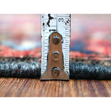 Load image into Gallery viewer, 4&#39;1&quot;x6&#39; Brick Red Afghan Ersari With Geometric Repetitive Triangle Design, Natural Dyes, Hand Knotted Pure Wool Oriental Rug FWR425502