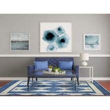 Load image into Gallery viewer, 5&#39;10&quot;x8&#39;9&quot; Denim Blue, Fine Peshawar With Intricate Geometric Motifs, Hand Knotted, Densely Woven, Soft And Shiny Wool Oriental Rug FWR425604