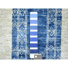 Load image into Gallery viewer, 5&#39;10&quot;x8&#39;9&quot; Denim Blue, Fine Peshawar With Intricate Geometric Motifs, Hand Knotted, Densely Woven, Soft And Shiny Wool Oriental Rug FWR425604