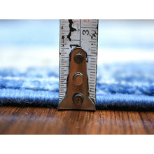 Load image into Gallery viewer, 5&#39;10&quot;x8&#39;9&quot; Denim Blue, Fine Peshawar With Intricate Geometric Motifs, Hand Knotted, Densely Woven, Soft And Shiny Wool Oriental Rug FWR425604