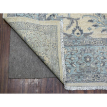 Load image into Gallery viewer, 6&#39;2&quot;x8&#39;9&quot; Ivory, Pure Wool Natural Dyes Hand Knotted, Densely Woven Fine Peshawar With Heriz Design, Oriental Rug FWR425658